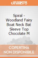 Spiral - Woodland Fairy Boat Neck Bat Sleeve Top Chocolate M gioco di Spiral