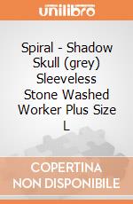 Spiral - Shadow Skull (grey) Sleeveless Stone Washed Worker Plus Size L gioco