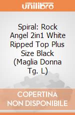 Spiral: Rock Angel 2in1 White Ripped Top Plus Size Black (Maglia Donna Tg. L) gioco