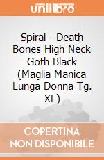 Spiral - Death Bones High Neck Goth Black (Maglia Manica Lunga Donna Tg. XL) gioco di Spiral