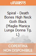 Spiral - Death Bones High Neck Goth Black (Maglia Manica Lunga Donna Tg. L) gioco di Spiral