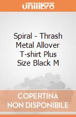 Spiral - Thrash Metal Allover T-shirt Plus Size Black M gioco