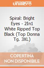 Spiral: Bright Eyes - 2In1 White Ripped Top Black (Top Donna Tg. 3XL) gioco di Spiral