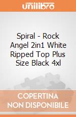 Spiral - Rock Angel 2in1 White Ripped Top Plus Size Black 4xl gioco di Spiral
