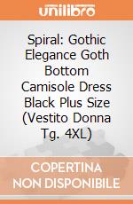 Spiral: Gothic Elegance Goth Bottom Camisole Dress Black Plus Size (Vestito Donna Tg. 4XL) gioco