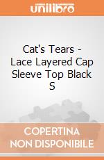 Cat's Tears - Lace Layered Cap Sleeve Top Black S gioco