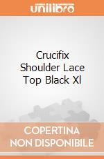 Crucifix Shoulder Lace Top Black Xl gioco