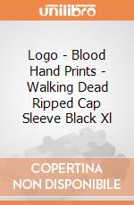 Logo - Blood Hand Prints - Walking Dead Ripped Cap Sleeve Black Xl gioco