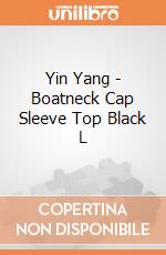 Yin Yang - Boatneck Cap Sleeve Top Black L gioco