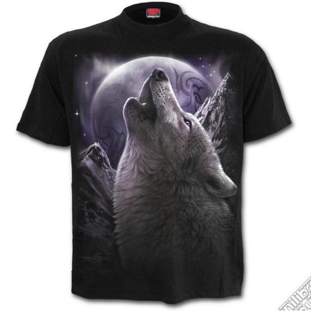 Wolf Soul - Front Print T-shirt Black L gioco