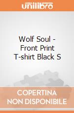 Wolf Soul - Front Print T-shirt Black S gioco