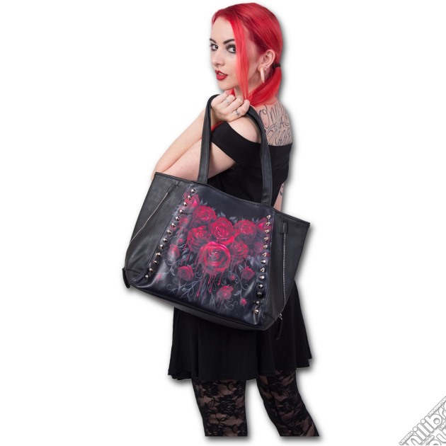 Spiral - Blood Rose - Tote Bag Top Quality Pu Leather Studded (Borsa) gioco di Spiral