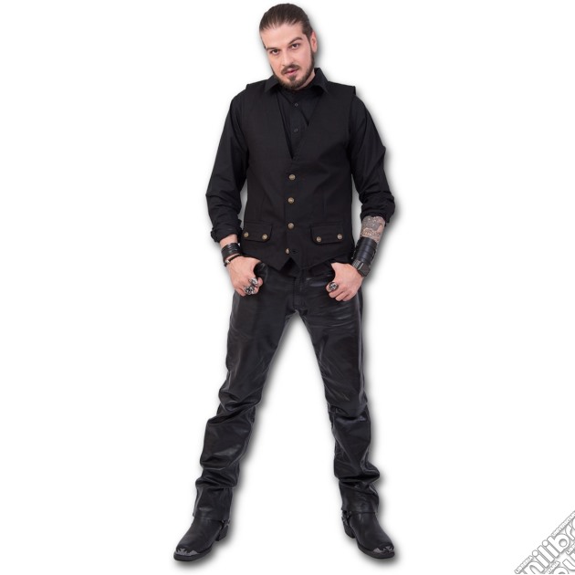 Spiral - Gothic Rock - Gothic Four Button With Lining Jackets (Panciotto Uomo Tg. S) gioco di Spiral