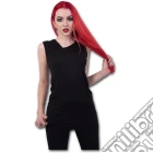 Spiral - Gothic Rock - Gathered Shoulder Slant Black (Canottiera Donna Tg. L) giochi