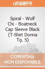 Spiral - Wolf Chi - Boatneck Cap Sleeve Black (T-Shirt Donna Tg. S) gioco di Spiral