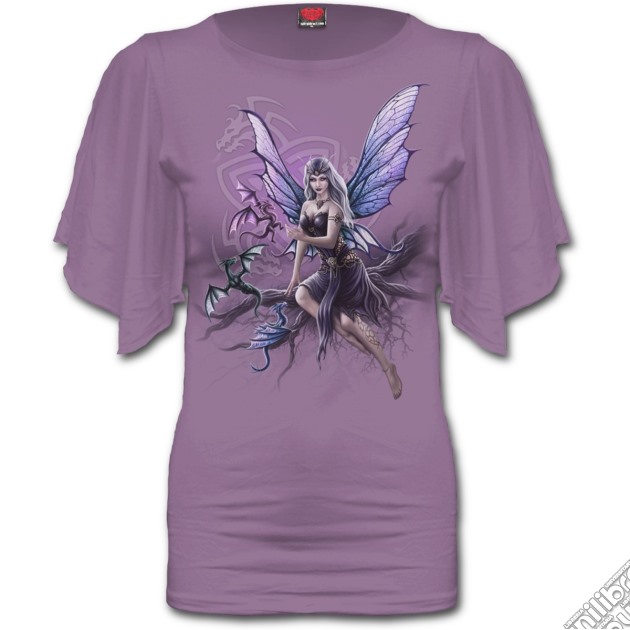 Spiral - Dragon Keeper - Boat Neck Bat Sleeve Purple (T-Shirt Donna Tg. L) gioco di Spiral