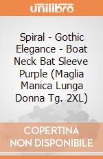 Spiral - Gothic Elegance - Boat Neck Bat Sleeve Purple (Maglia Manica Lunga Donna Tg. 2XL) gioco