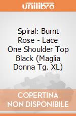 Spiral: Burnt Rose - Lace One Shoulder Top Black (Maglia Donna Tg. XL) gioco di Spiral