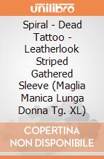 Spiral - Dead Tattoo - Leatherlook Striped Gathered Sleeve (Maglia Manica Lunga Donna Tg. XL) gioco