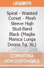 Spiral - Waisted Corset - Mesh Sleeve High Stud-Band Black (Maglia Manica Lunga Donna Tg. XL) gioco
