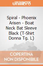 Spiral - Phoenix Arisen - Boat Neck Bat Sleeve Black (T-Shirt Donna Tg. L) gioco