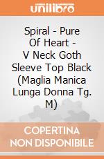 Spiral - Pure Of Heart - V Neck Goth Sleeve Top Black (Maglia Manica Lunga Donna Tg. M) gioco