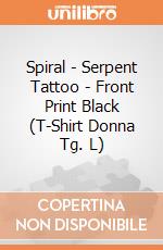 Spiral - Serpent Tattoo - Front Print Black (T-Shirt Donna Tg. L) gioco