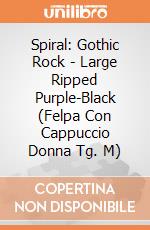Spiral: Gothic Rock - Large Ripped Purple-Black (Felpa Con Cappuccio Donna Tg. M) gioco di Spiral