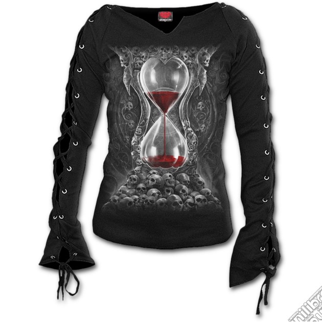 Spiral - Sands Of Death - Laceup Sleeve Top Black (Maglia Manica Lunga Donna Tg. L) gioco