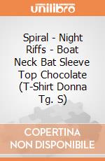 Spiral - Night Riffs - Boat Neck Bat Sleeve Top Chocolate (T-Shirt Donna Tg. S) gioco