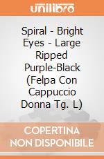 Spiral - Bright Eyes - Large Ripped Purple-Black (Felpa Con Cappuccio Donna Tg. L) gioco