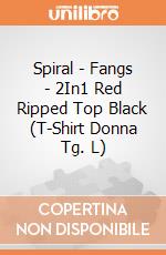 Spiral - Fangs - 2In1 Red Ripped Top Black (T-Shirt Donna Tg. L) gioco