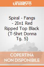 Spiral - Fangs - 2In1 Red Ripped Top Black (T-Shirt Donna Tg. S) gioco