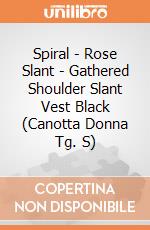Spiral - Rose Slant - Gathered Shoulder Slant Vest Black (Canotta Donna Tg. S) gioco