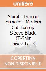 Spiral - Dragon Furnace - Modern Cut Turnup Sleeve Black (T-Shirt Unisex Tg. S) gioco di Spiral