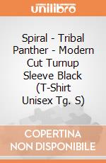 Spiral - Tribal Panther - Modern Cut Turnup Sleeve Black (T-Shirt Unisex Tg. S) gioco