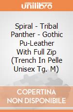 Spiral - Tribal Panther - Gothic Pu-Leather With Full Zip (Trench In Pelle Unisex Tg. M) gioco