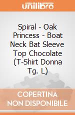 Spiral - Oak Princess - Boat Neck Bat Sleeve Top Chocolate (T-Shirt Donna Tg. L) gioco