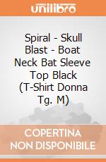 Spiral - Skull Blast - Boat Neck Bat Sleeve Top Black (T-Shirt Donna Tg. M) gioco