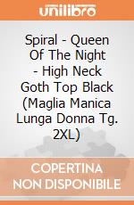 Spiral - Queen Of The Night - High Neck Goth Top Black (Maglia Manica Lunga Donna Tg. 2XL) gioco
