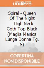 Spiral - Queen Of The Night - High Neck Goth Top Black (Maglia Manica Lunga Donna Tg. S) gioco
