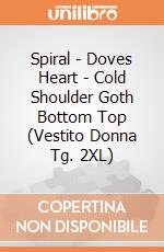 Spiral - Doves Heart - Cold Shoulder Goth Bottom Top (Vestito Donna Tg. 2XL) gioco di Spiral
