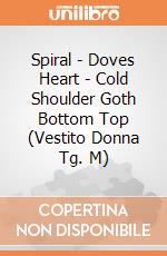 Spiral - Doves Heart - Cold Shoulder Goth Bottom Top (Vestito Donna Tg. M) gioco di Spiral