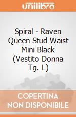 Spiral - Raven Queen Stud Waist Mini Black (Vestito Donna Tg. L) gioco