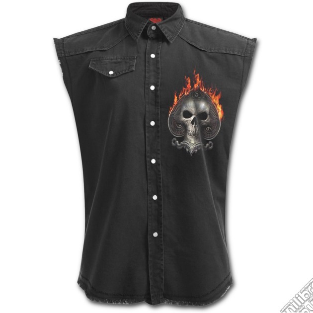 Spiral - Ace Reaper - Stone Washed Black (Camicia Smanicata Unisex Tg. XL) gioco di Spiral