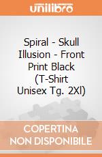 Spiral - Skull Illusion - Front Print Black (T-Shirt Unisex Tg. 2Xl) gioco