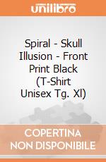 Spiral - Skull Illusion - Front Print Black (T-Shirt Unisex Tg. Xl) gioco di Spiral