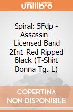 Spiral: 5Fdp - Assassin - Licensed Band 2In1 Red Ripped Black (T-Shirt Donna Tg. L) gioco di Spiral