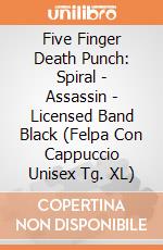 Five Finger Death Punch: Spiral - Assassin - Licensed Band Black (Felpa Con Cappuccio Unisex Tg. XL) gioco di Spiral