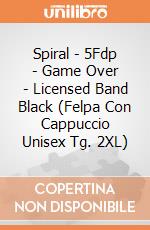 Spiral - 5Fdp - Game Over - Licensed Band Black (Felpa Con Cappuccio Unisex Tg. 2XL) gioco di Spiral